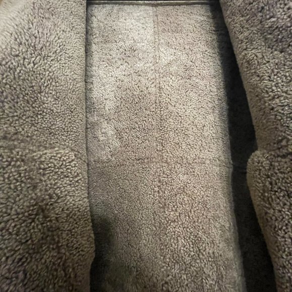 Yves Salomon Brown Suede Merino Shearling Hooded Zip Jacket Men's 48 50 - Picture 4 of 9